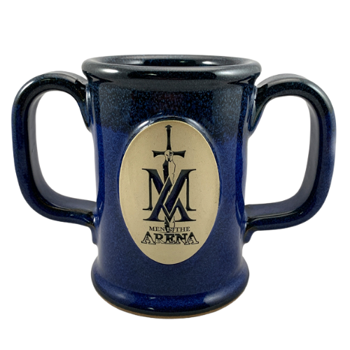 Mugs: Double-Handled Coffee Mug, Men in the Arena