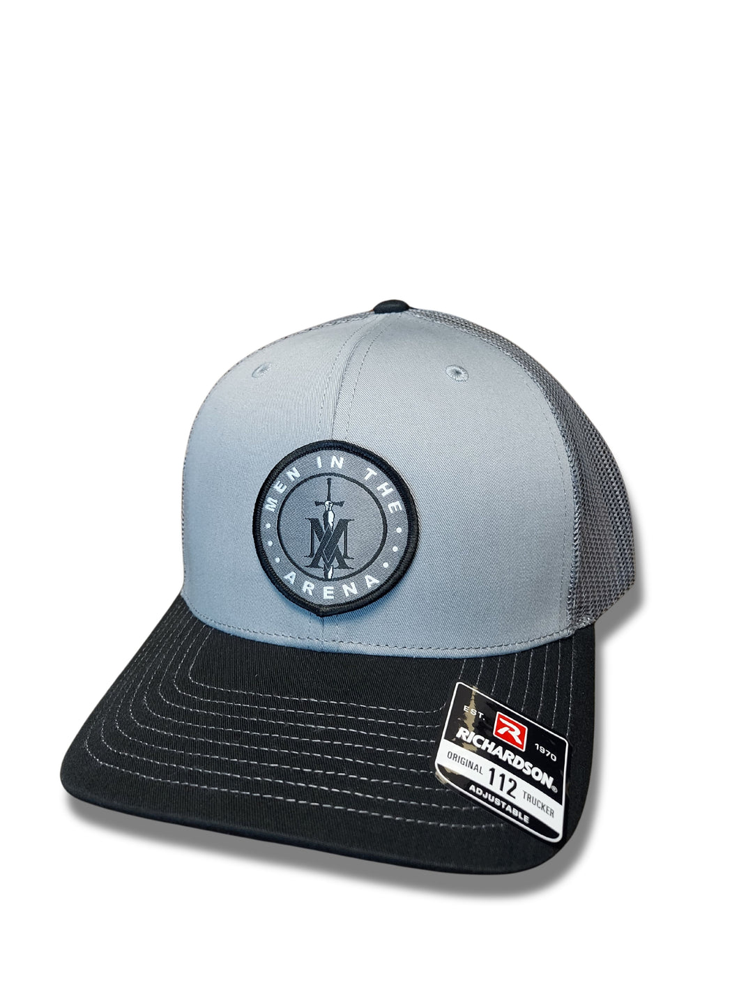Trucker Hat (Light Grey and Black w/ Patch)