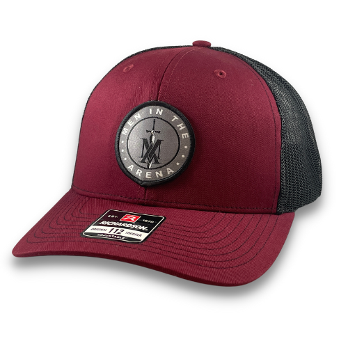 Trucker Hat (Cardinal and Black w/ Patch)